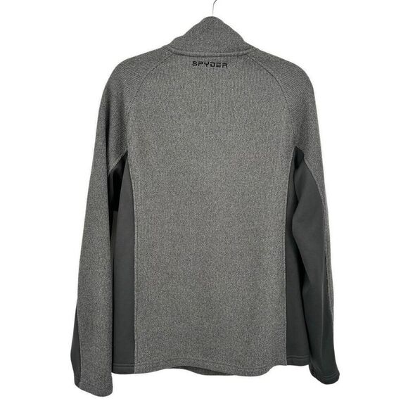 Spyder Men’s 1/4 Zip Pullover Jacket Gray Size Large - Picture 7 of 9
